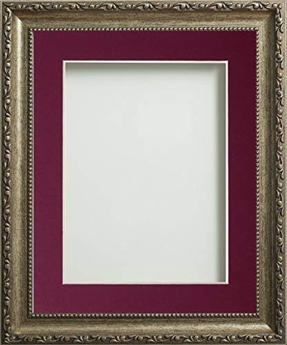 Frame Company Brompton Bronze 14x11 Photo Frame with Plum Mount for A4