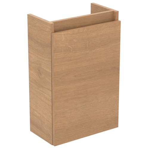 Ideal Standard Bathroom Vanity Units Eurovit+ 35cm wall mounted cloakroom sink unit with 1 door, R0271Y8, Natural Oak