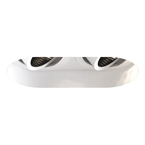 Astro Trimless Round Twin Adjustable Indoor Downlight (Matt White), GU10 LED Lamp, Designed in Britain - 1248021-3 Years Guarantee
