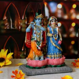 "alikiki Indian Wedding Gift Radha Krishna - 5.7"" H Radha Krishna Statue Murti Idol Figurine for Indian Couple Pooja Murti Item Altar Shrine Meditation Yoga Spiritual Decor Puja Item"