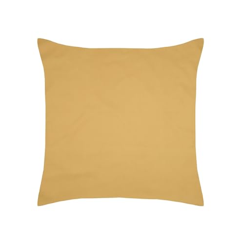 STOF - Pillowcase Bag - Size 63 x 63 cm - Quality Cotton Percale - 100% Oeko-Tex Certified Cotton - Mustard Colour - Elysee Model - Bed Linen for Home