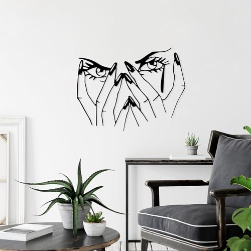 Stylish Black Decorative Metal Wall Accessory, 54 x 70 cm, 100% Metal, 1.5 mm Thick, Lightweight & Easy to Hang, Perfect for Modern Decor
