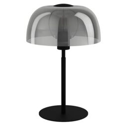 Eglo Table lamp Solo 2, Bedside Light with Smoked Glass Shade