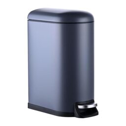 Relaxdays 10L Bathroom Bin with Soft Close, Removable Inner Bucket, Lid, Grey – 39x18.5x31.5 cm
