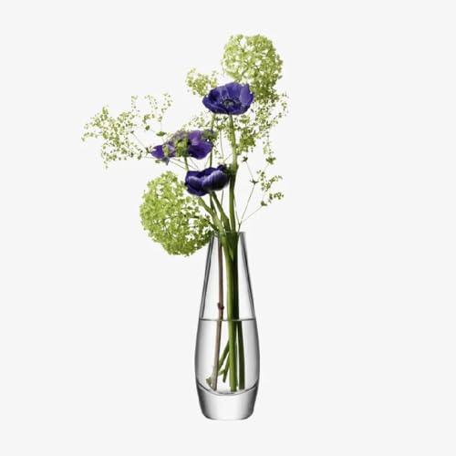 LSA International Flower Single Stem Vase H17cm Clear- 1 Unit - Mouthblown & Handmade Glass - FW04