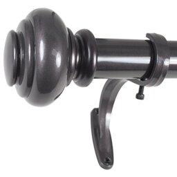 Decopolitan Curtain Rod Set, Steel, Bronze, 18 to 36-Inch
