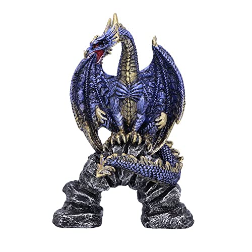 Nemesis Now Acko Dragon Figurine, Blue, 15.5cm