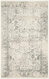 Safavieh Distressed Vintage Indoor Woven Rectangle Area Rug, Adirondack Collection, ADR109, in Ivory / Silver, 91 X 152 cm for Living Room, Bedroom or Any Indoor Space