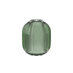 Villeroy & Boch - Fleur Vert vase 19 cm Green, Dishwasher-safe, Table vase, Hand-blown, Hand-crafted, Decorative glass vase in Green, Floral design, Vase for flowers, Decorative homeware, Glass