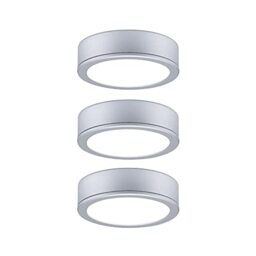 Paulmann 93092 LED furniture luminaire set Pukk round incl. 3x3.5W cabinet light chrome matt plastic 2700K