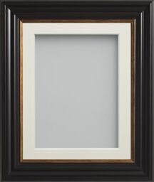 Frame Company Emson Black Picture Photo Frame with Ivory Mount - 8x6 for pic size 5x3 *Choice of Sizes* Fitted with Real Glass