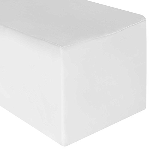 Lann's Linens (80cm x 180cm, White 1.8m Premium Fitted Tablecloth for 180cm x 80cm Rectangular Table - Wedding/Banquet/Trade Show - Polyester Cloth Fabric Cover - White