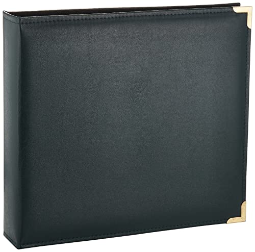 Pioneer 12 Inch by 12 Inch 3-Ring Sewn Oxford Cover Scrapbook Binder, Green