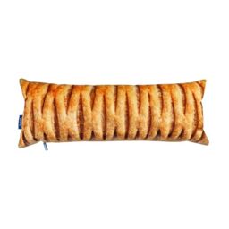 icon Greggs Vegan Roll Bolster Cushion, 78cm x 30cm, Water Resistant, Fibre Filled, Indoor Outdoor Cushions Filled, Novelty Gifts, Uni Room Essentials