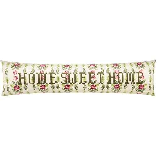 furn. Feeoni Home Sweet Home Velvet Draught Excluder Case, Willow Green