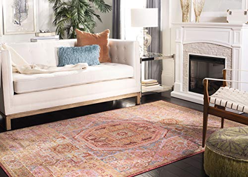 Safavieh Craft Art-Inspired Indoor Woven Rectangle Area Rug, Valencia Collection, VAL216, in Multi, 152 X 244 cm for Living Room, Bedroom or Any Indoor Space
