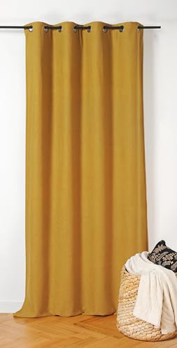 Linder Inuit Curtain Mustard Yellow with Eyelets 140 x 260 cm