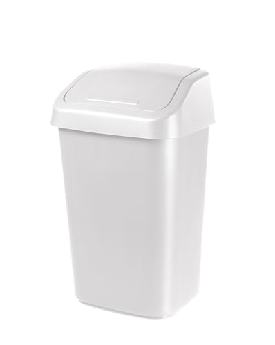 Orthex Rocker Lid Basket/Trash Can White 10L