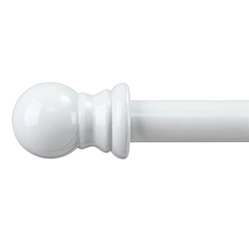 Bird Twig Curtain Poles, Curtain Rail with Round Finials, Extendable Curtain Poles from 76-213cm, Heavy Duty Single Drapery Rods for Sliding Glass Door,Curtain Pole for Kitchen, Bedroom, Bathroom