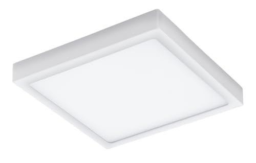Eglo Smart Home LED Ceiling Light Argolis-C, Outdoor Ceiling Lamp, Dimmable Exterior Light, White Die-Cast Aluminium, White Plastic, Warm to Cool White Outdoor Lamp, IP44