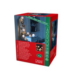 Konstsmide Fairy Lights LED String Lights Indoor 16 Cotton Ball String Lights Wedding Party Home Christmas Decoration