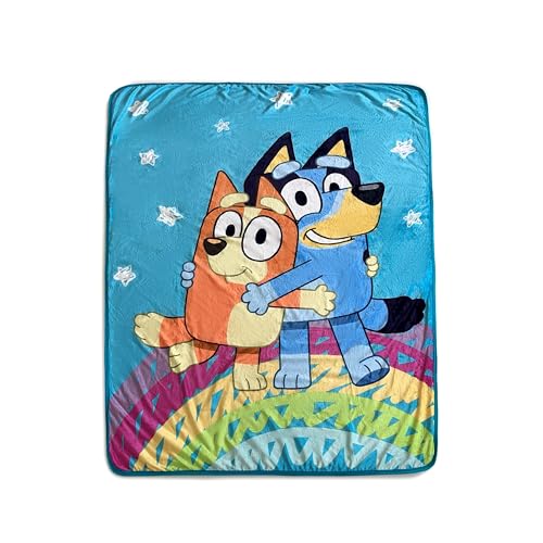 "Northwest Bluey Silk Touch Sherpa Throw Blanket, 60"" x 80"", Togetherness"