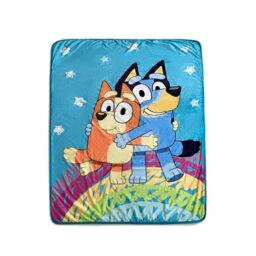 "Northwest Bluey Silk Touch Sherpa Throw Blanket, 60"" x 80"", Togetherness"