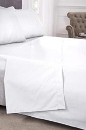 Emma Barclay 180 Thread Count Percale Fitted Sheet in White - Bunk Bed