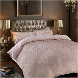 GC GAVENO CAVAILIA Teddy Fleece Cover, Fluffy Fitted Sheet, Warm Cozy Ultra Soft Bed, Polyester, Pink, King-Duvet Set