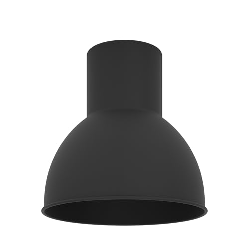 Eglo lampshade Capoliveri-E, Light Shade for Living Room, Accessory for Pendant, Table or wall lamp, Black Metal, ⌀ 17.5 cm