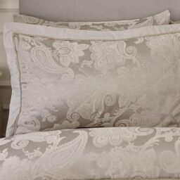 Catherine Lansfield Opulent Jacquard Quilted Pillow sham Pair Champagne Gold