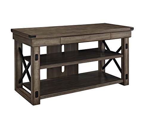 Ameriwood Home Wildwood Wood Veneer Stand for TVs, Gray, 25 x 47.5 x 20 Inches