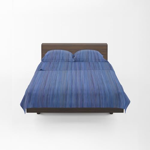 Guzzini Classic – Percale Cotton Bed Set with Double Bed Sheets 180 x 280 cm + 1 Fitted Sheet with Fitted Sheet 125 x 200 cm Mattress 30 cm + 2 Pillow Cases for Bed 50 x 80 cm