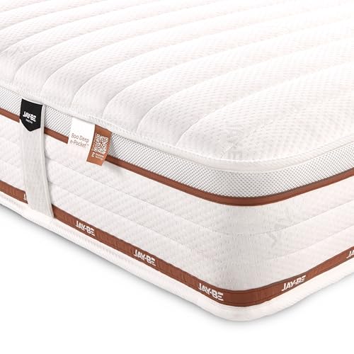 JAY-BE Ryze 800 Pocket Sprung Mattress, 23cm Deep, Medium Firm, Posture Support, Reduced Motion Transfer, Breathable, Odourless Materials, Moisture-Wicking, 4ft Small Double (190 x 120 x 23cm)