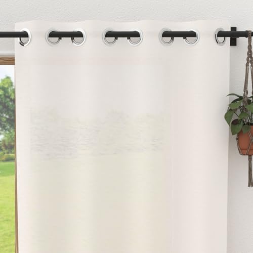 Soleil d'ocre Curtains and Curtains, White, 280 x 250 cm