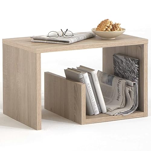 FMD furniture side table, wood, oak, 59 x 38 x 36 cm