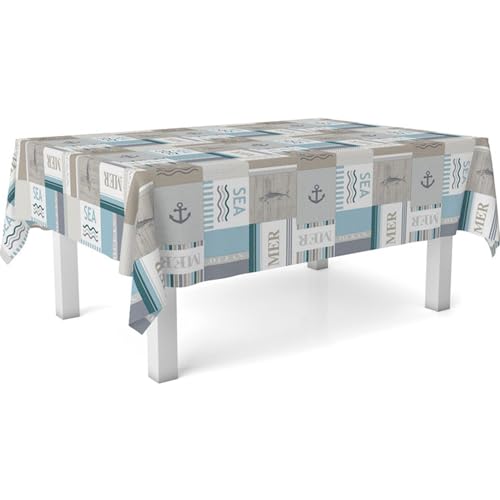 ECOMMERC3 - Oilcloth Tablecloth Rectangular Table Size 300 x 140 cm Style, Durability and Easy Cleaning for Your Table ??? Stain Resistant and Waterproof Oilcloth Tablecloth