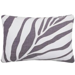 Voyage Maison Bamboo Feather Filled Cushion – 100% Cotton Abstract Leaf Appliqué Decorative Pillow (Lavender - 40x60cm)
