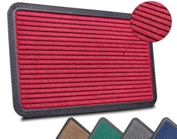 HANSE Home Mix Mats Doormat for Indoor and Outdoor Use - Dirt Trapper Mat Door Mat Non-Slip Weatherproof Door Mat for Hallway, Patio, Entrance Area - 45 x 75 cm, Red