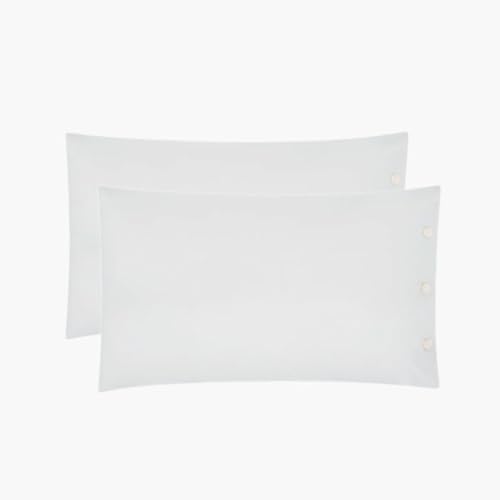 Bellora - Pillow Cases for Bed 50 x 80 cm - 100% Breathable Cotton - Protection and Comfort for the Pillow - Anti-Dust Mite Pillow Cases - Pillow Cover with Buttons - Pillow Cover