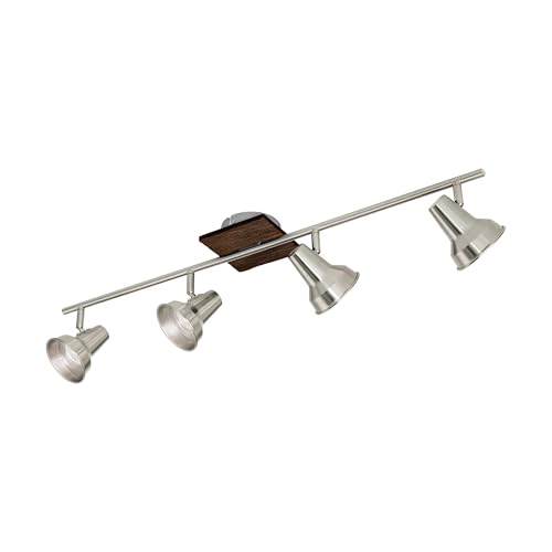 Eglo Auriga 91683 LED Ceiling Light in Steel, 30 x 30 cm Matt Nickel/Warm White