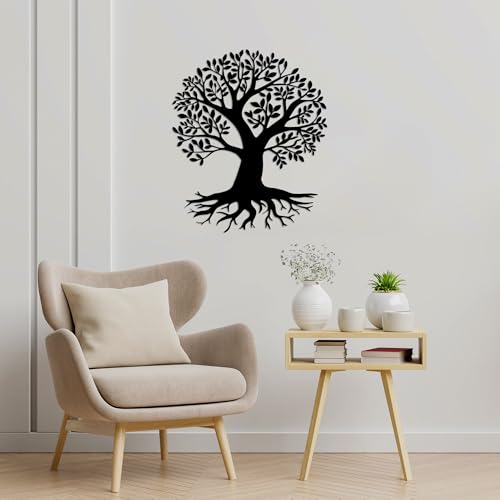 Stylish Black Decorative Metal Wall Accessory, 70 x 83 cm, 100% Metal (1.5 mm Thick), Easy Wall Mounting, Perfect for Modern Home Decor