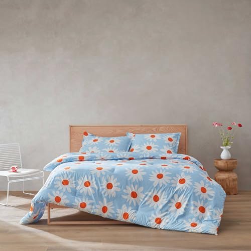Marimekko - Queen Size Duvet Set, 100% Cotton Bedding with a Naturally Soft Feel, Lightweight for All-Year Comfort, 3 Piece Bed Set with Matching Pillowcases (Rakastaa El