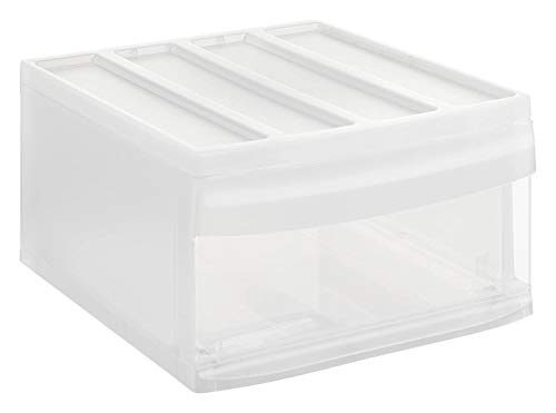 Rotho, Systemix, Drawer box 1 drawer L, Plastic (PP) BPA-free, transparent, L (39,5 x 34,0 x 20,3 cm)