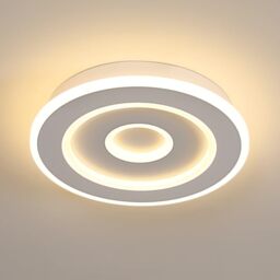 Comely LED Ceiling Lights 28W 3150LM Modern LED Ceiling Lighting Round Ceiling Lamp White Ceiling Lighting for Bedroom Kitchen Hallway Dining Room Warm White 3000K (Dia 28cm)