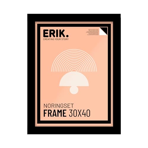 Grupo Erik 30x40 Picture Frame - Black Photo Frames Wall, Large Picture Frames 30cm x 40cm, Family Photo Frame, Art Wall Decor - New Home Gifts, Home Decor Gifts