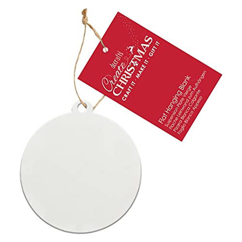 Flat Hanging Blank - Create Christmas - Clear Acrylic Bauble