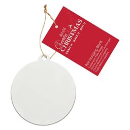 Flat Hanging Blank - Create Christmas - Clear Acrylic Bauble