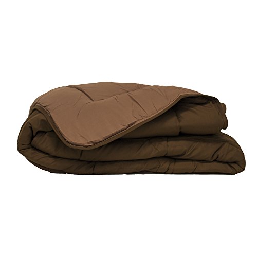 Poyet Motte Calgary Polyester Duvet Chocolate/Mocha, polyester, Chocolat/Moka, 200x140x1 cm