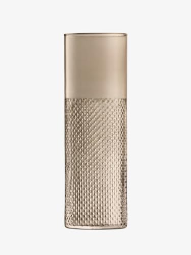 LSA International Wicker Vase H40cm Taupe- 1 Unit - Mouthblown & Handmade Glass - WR16